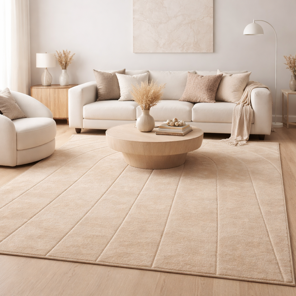 Carved - Tapis doux et élégant C3 Beige