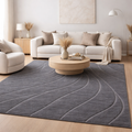 Carved - Tapis doux et élégant C4 Gris