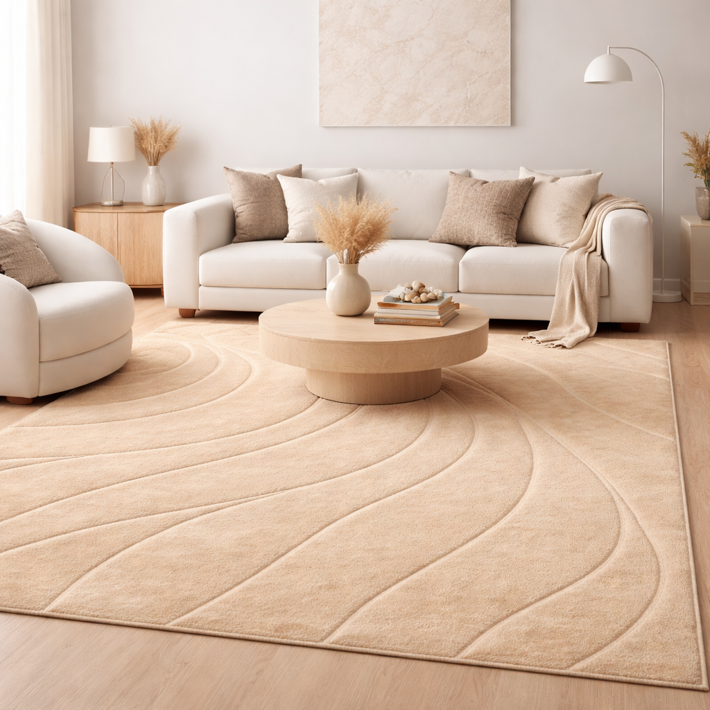 Carved - Tapis doux et élégant C4 Beige