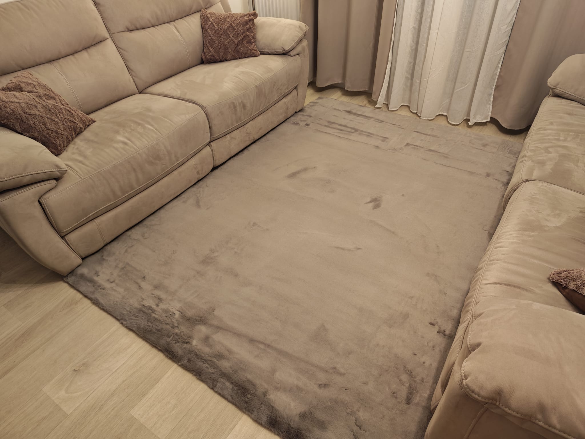 Extra doux - Tapis doux uni TAUPE E3