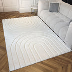 Carved - Tapis doux et élégant C1 Blanc