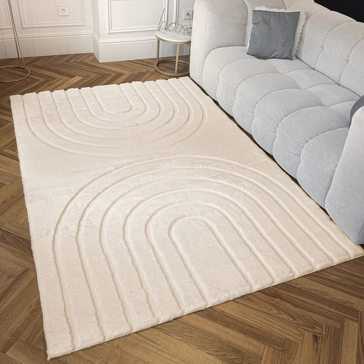 Carved - Tapis doux et élégant C1 Beige