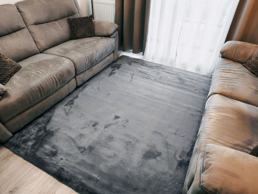 Extra doux - Tapis doux uni GRIS E2