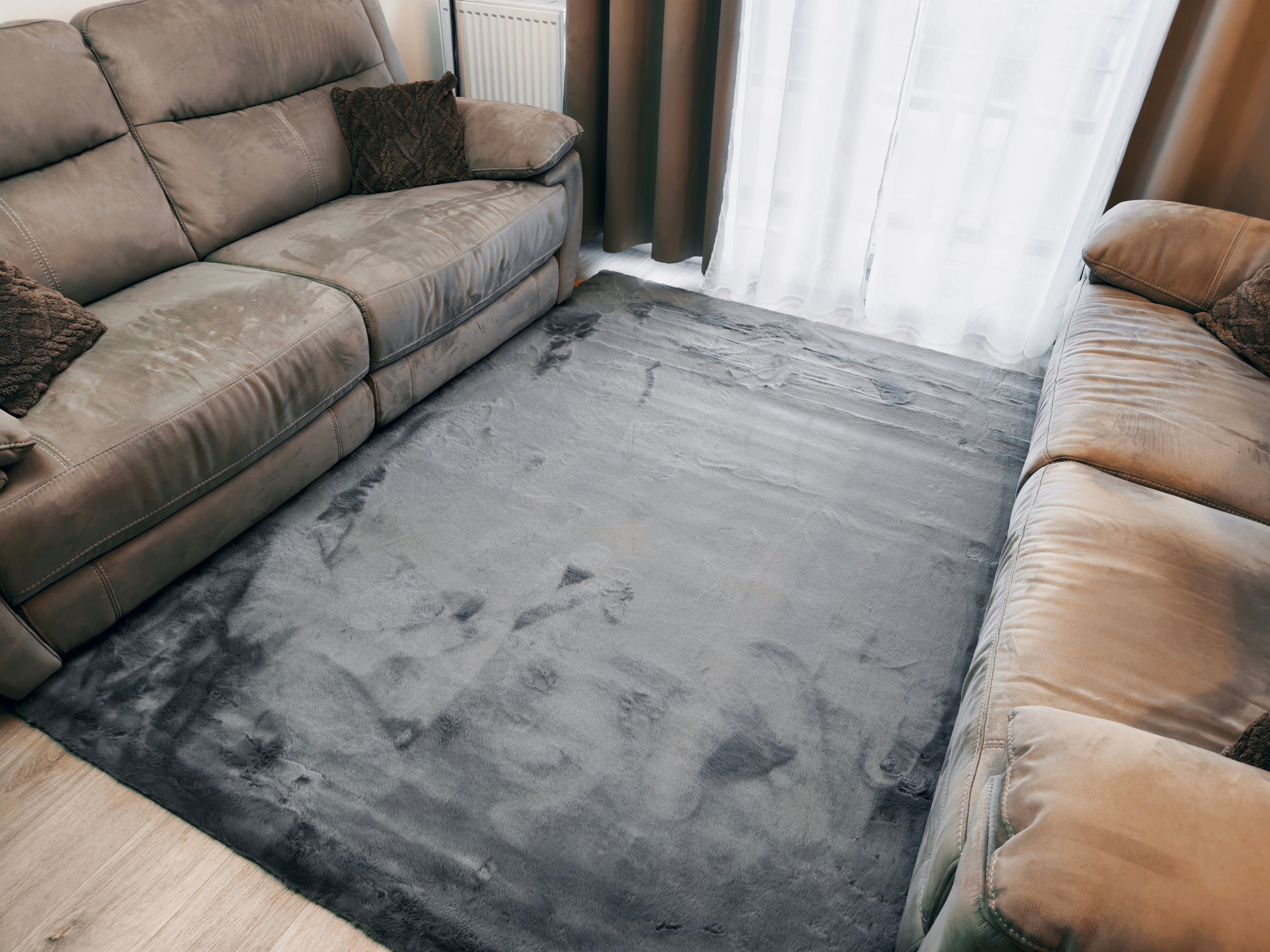 Extra doux - Tapis doux uni GRIS E2