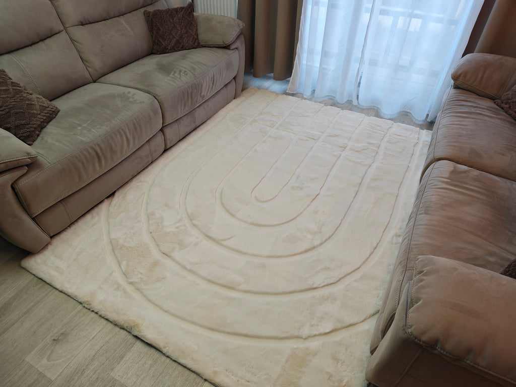 Carved - Tapis doux et élégant C3 Beige